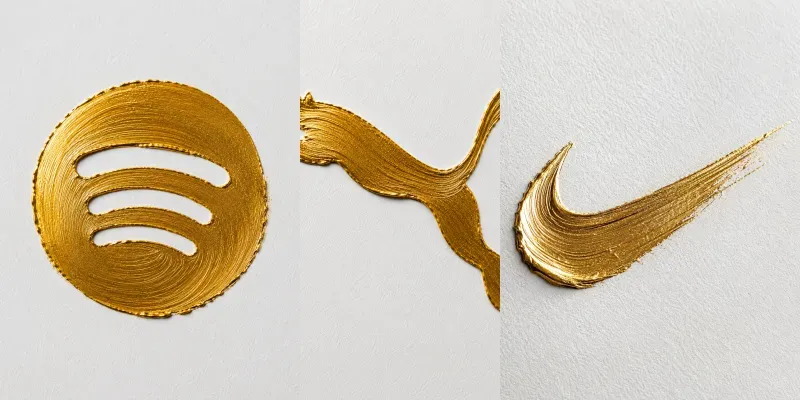 Gold Brushstroke Logo Generator generated by undefined