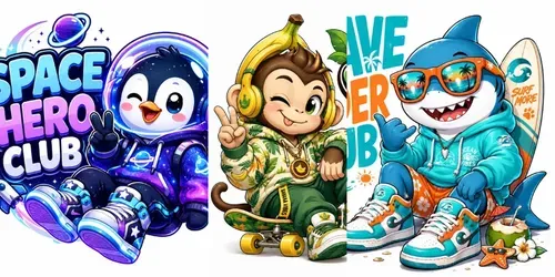Cute Mascot Club Characters Packs generated by chatgpt-image