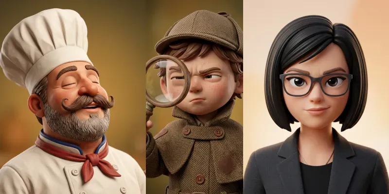 Expressive 3D Cartoon Portraits generated by undefined