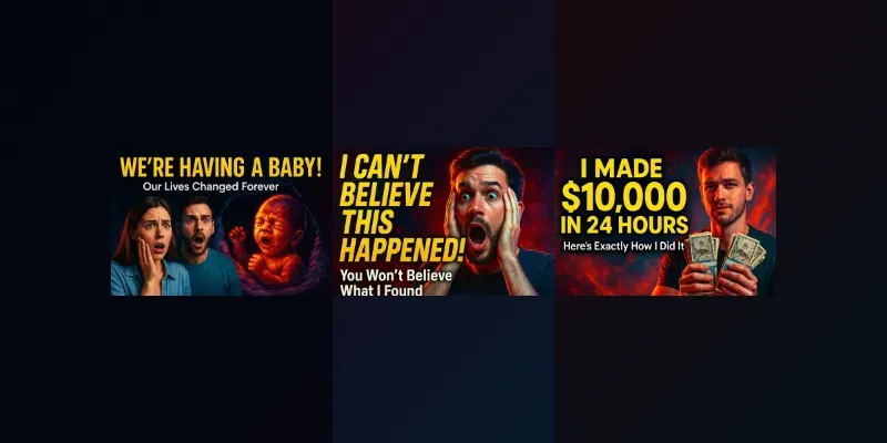 Viral YouTube Video Thumbnail Designs generated by undefined