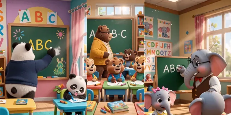 Cute Animal Classroom Animations generated by undefined