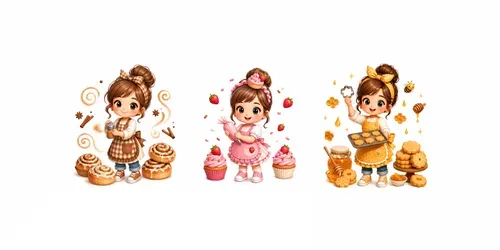 Cute Bakery Character Creators generated by chatgpt-image