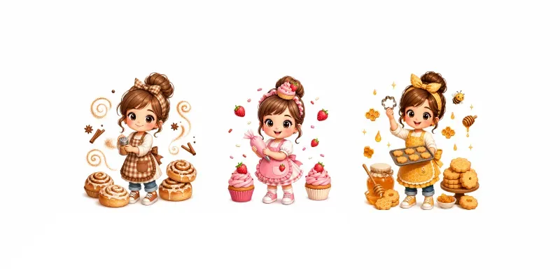 Cute Bakery Character Creators generated by undefined