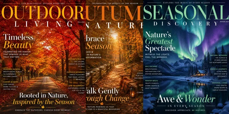 Seasonal Magazine Cover Collections generated by undefined