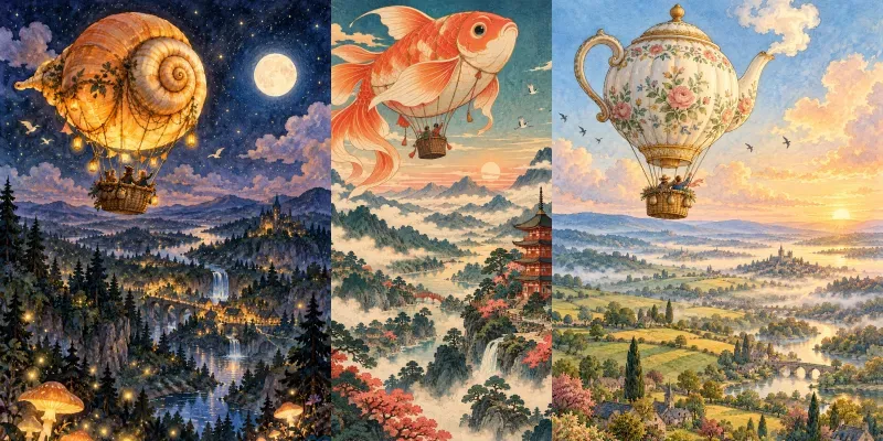 Storybook Sky Voyage Nursery Prints