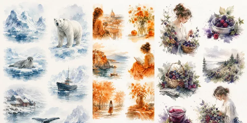Watercolor Worlds generated by undefined