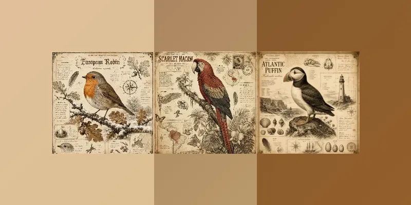Vintage Ornithology Poster Packs generated by undefined