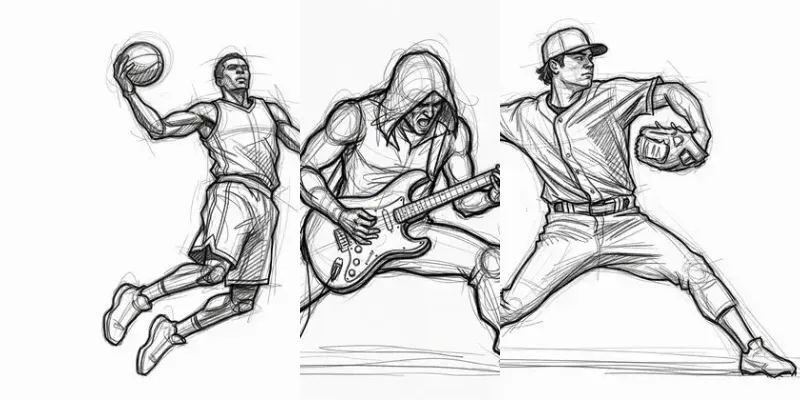 Quick Rough Pencil Sketches generated by undefined