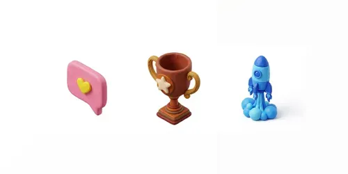 3d Cute Claymation App Web Icons generated by gemini-image