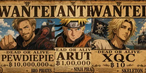 One Piece Bounty Posters generated by chatgpt-image