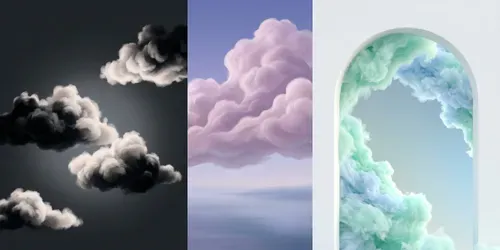 Ethereal Cloud Minimalisms generated by gemini-image