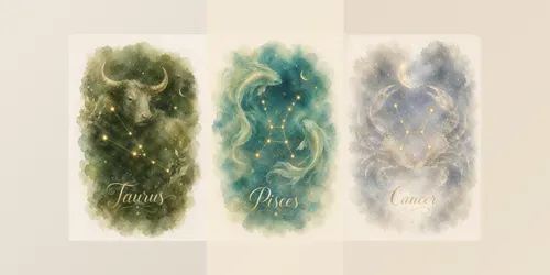 Watercolor Zodiac Constellation Prints generated by chatgpt-image