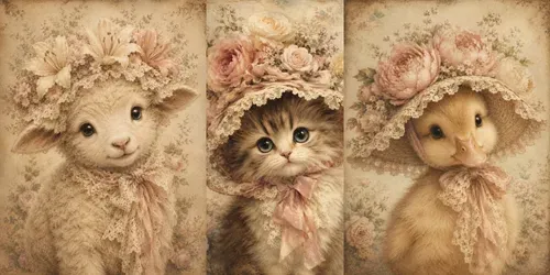 Vintage Whimsical Floral Animals generated by chatgpt-image