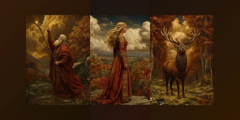 Epic Fantasy Oil Painting Landscapes generated by undefined