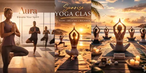 Yoga Class Promotional Posters generated by chatgpt-image