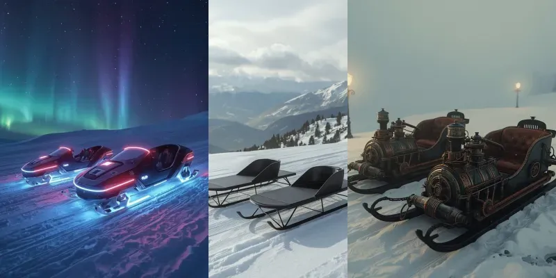 Winter Sleds Collections Lucid Realism generated by undefined