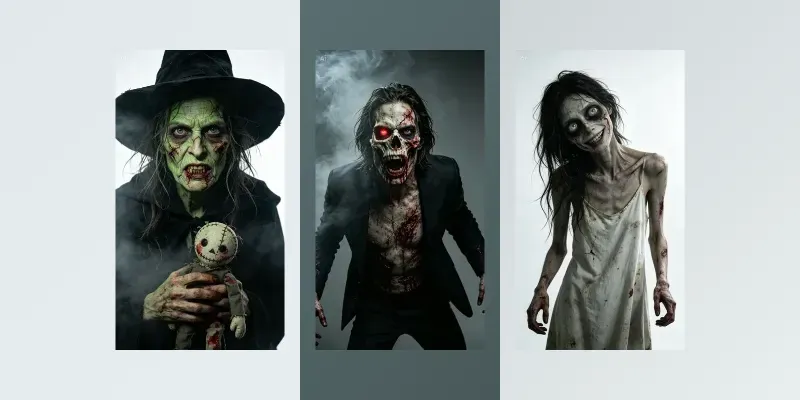 Shocking And Cinematic Horror Portraits generated by undefined