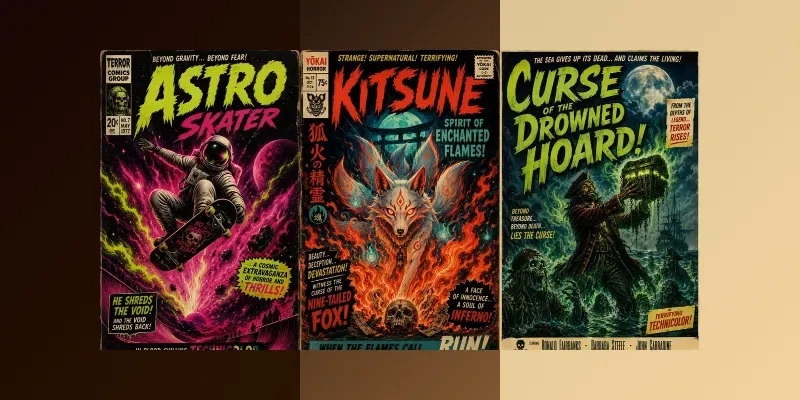 Neon Cosmic Horror Poster Makers generated by undefined