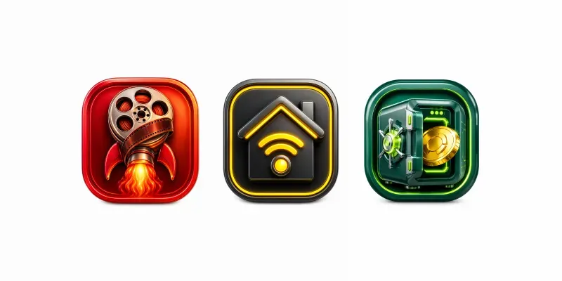 Premium Glossy 3D App Icon Generator generated by undefined