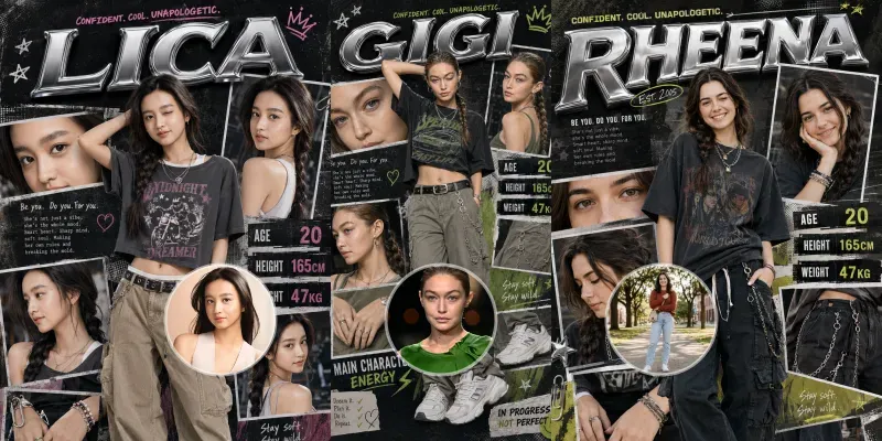 Y2k Fashion Character Posters generated by undefined