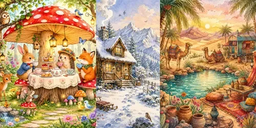Whimsical Illustrated Scene Creators generated by chatgpt-image