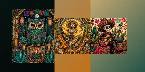 Mexican Folk Art Skull Characters generated by chatgpt-image