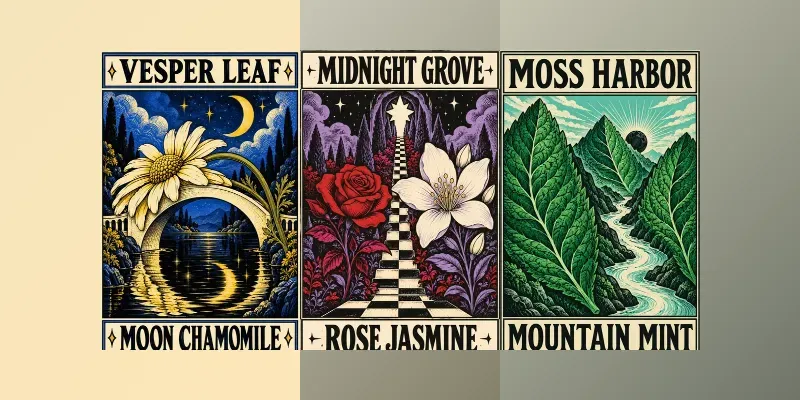 Surreal Tea Label Concepts