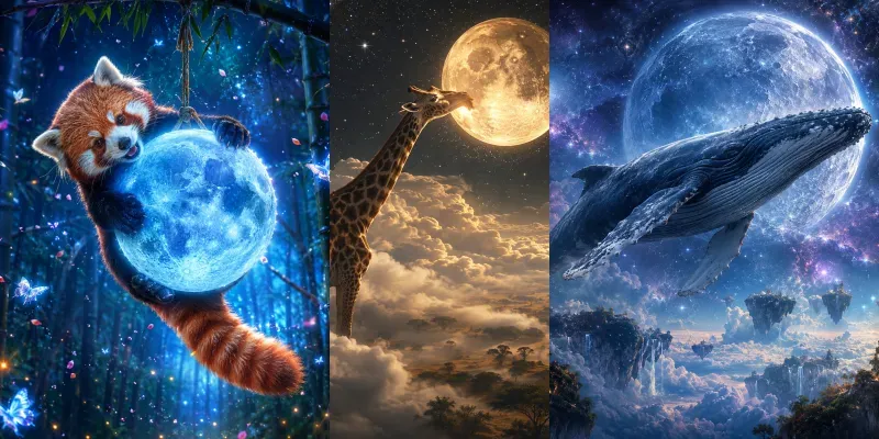 Surreal Celestial Animal Photography generated by undefined