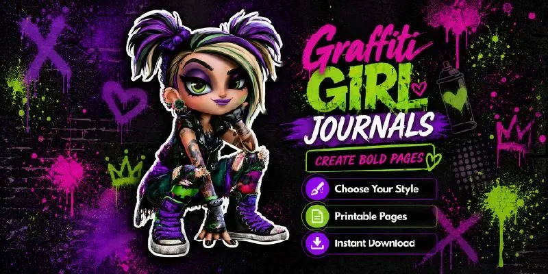 Graffiti Girl Junk Journals generated by undefined