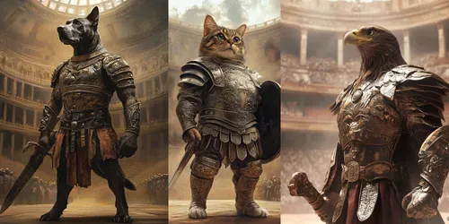 Animals As Epic Ancient Warriors generated by midjourney