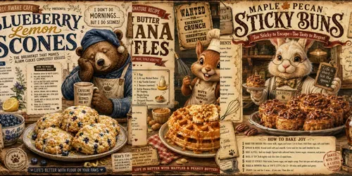 Vintage Satirical Recipe Posters generated by chatgpt-image