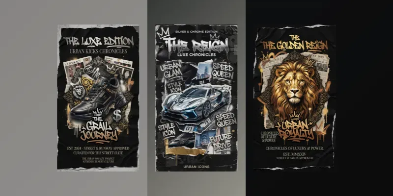 Elite Street Art Collage Designs generated by undefined