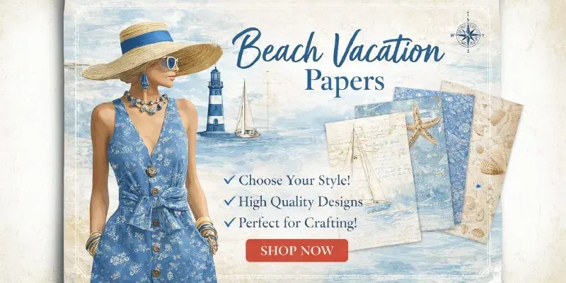 Spring Vacation Scrapbook Papers generated by undefined