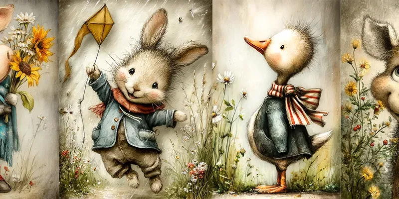 Whimsical Storybook Kids Illustrations generated by undefined