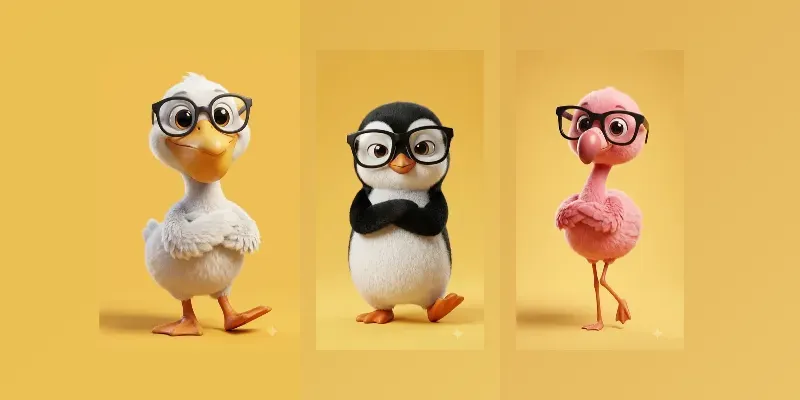 Cute 3d Character Collection Funny Ani generated by undefined