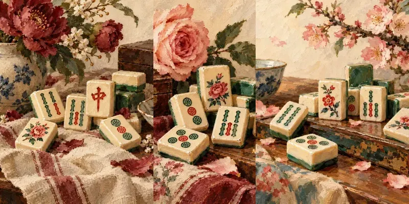 Mahjong Handpainted Gouache Wall Prints