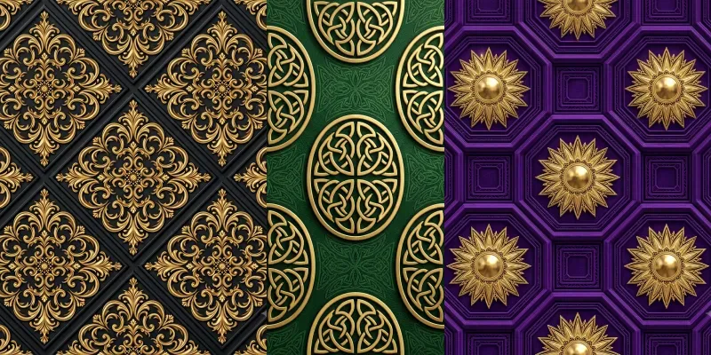 Luxury Gold Digital Paper Patterns generated by undefined