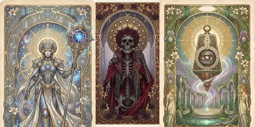 Art Nouveau Tarot Card Art generated by gemini-image