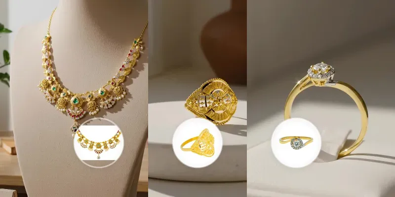 Jewelry Lifestyle Product Placement Shots generated by undefined