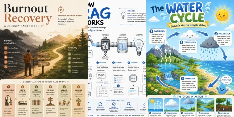 Visual Metaphor Infographic Posters generated by undefined