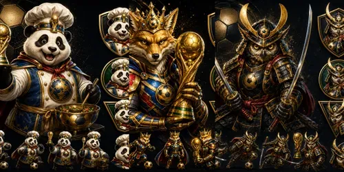 Premium Football World Cup Mascot Logos generated by chatgpt-image