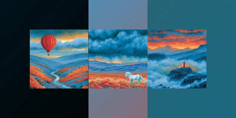 Atmospheric Gouache Landscapes generated by undefined