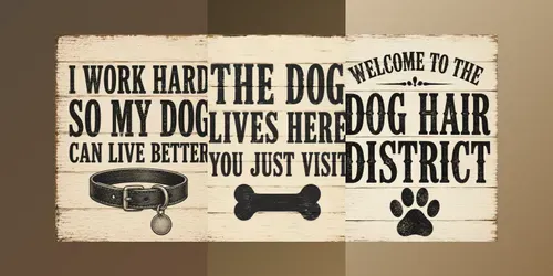 Rustic Dog Humor Signs generated by chatgpt-image