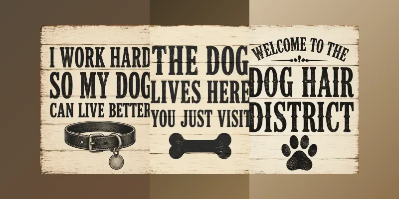 Rustic Dog Humor Signs generated by undefined