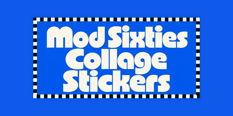 Mod Sixties Collage Stickers