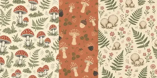 Cottagecore Mushroom Patterns generated by chatgpt-image