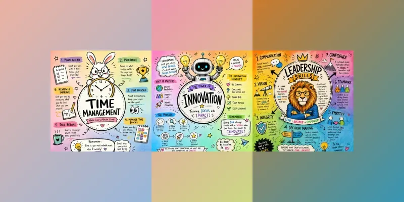 Whimsical Career Sketchnote Posters generated by undefined