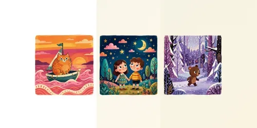 Naive Charming Aesthetic Illustrations generated by gemini-image