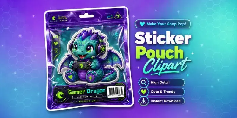 Collectible Sticker Pouch Clipart generated by undefined