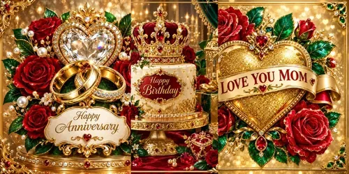 Golden Glamour Floral Keepsakes generated by chatgpt-image